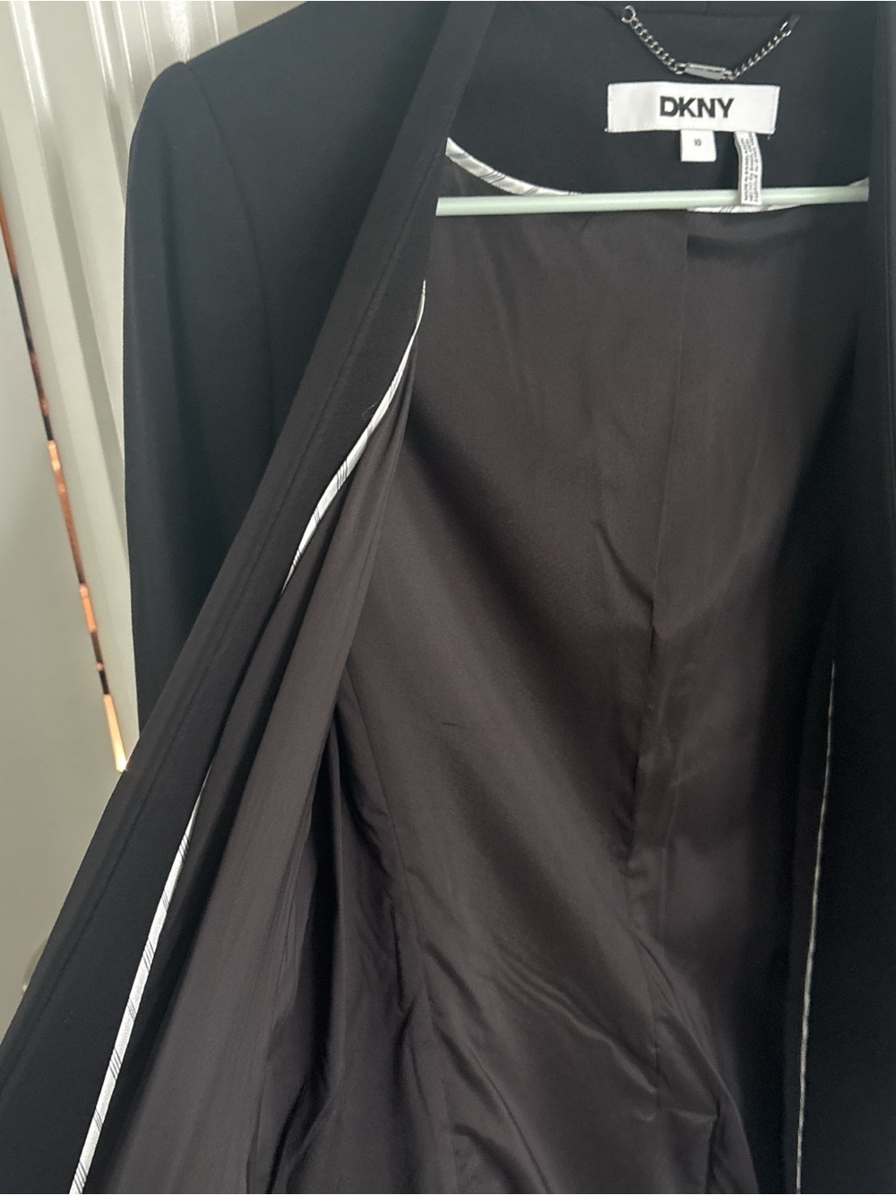 DKNY Black Long Open-Front Blazer - Picture 6 of 7